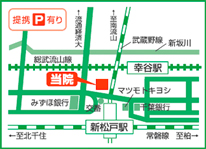 こばやし耳鼻咽喉科の地図